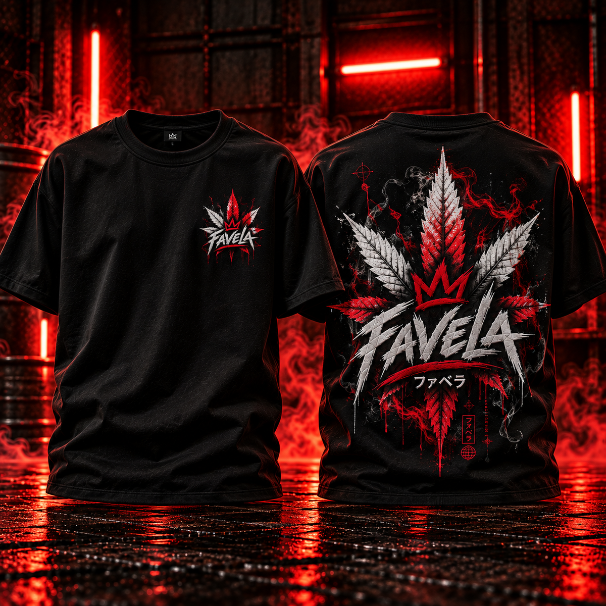 T-Shirt Favela Weed Crown